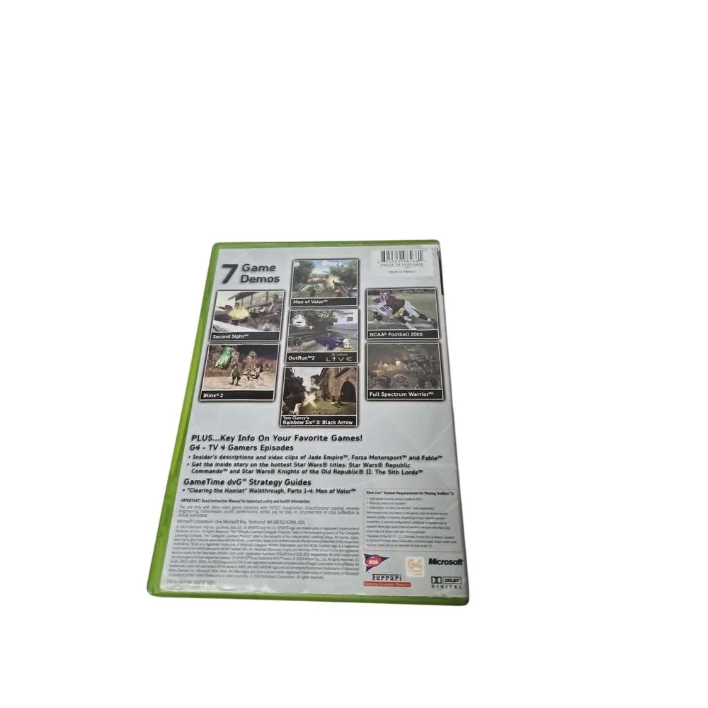 Xbox Exhibition Volume 6 Game Demo Disc 7 Demos Rainbow Six OutRun 2 Original